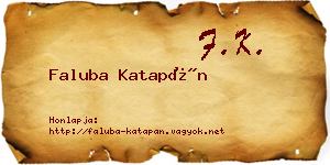 Faluba Katapán névjegykártya